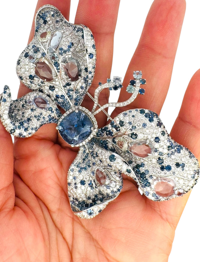 SAPPHIRE BUTTERLY BROOCH