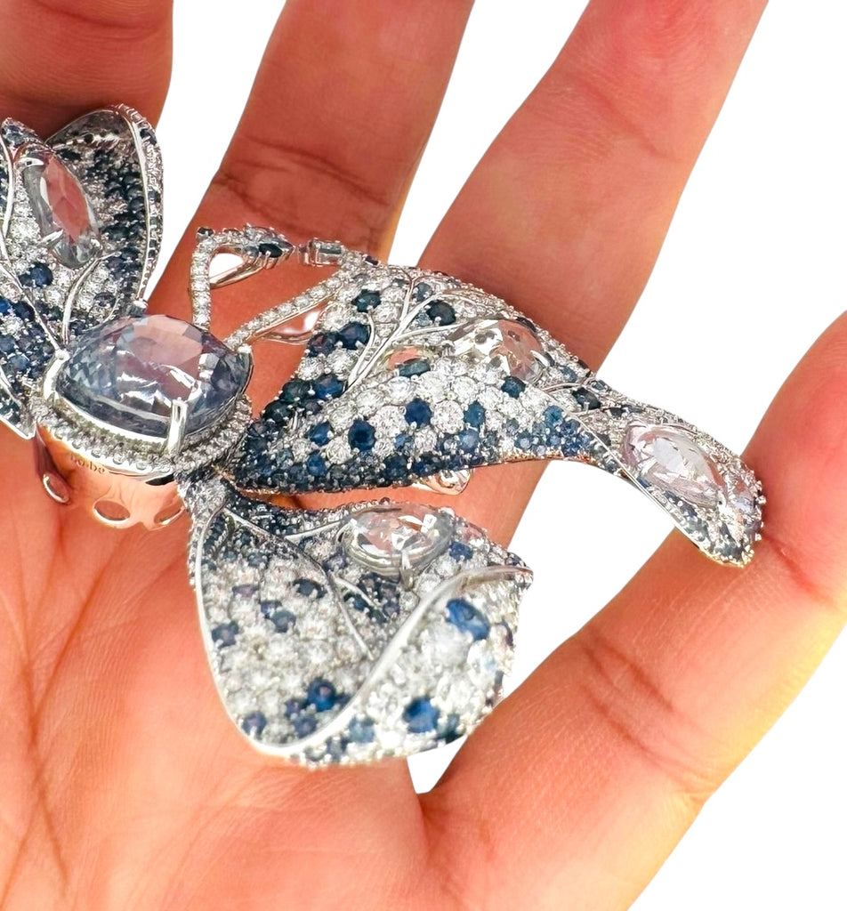 SAPPHIRE BUTTERLY BROOCH