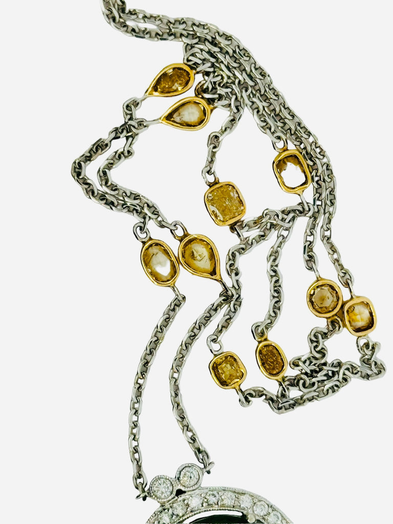 Blossom 20 carat peridot and Diamond Necklace