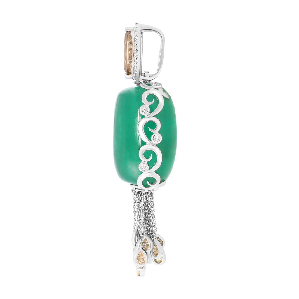 GRS Certified 47 carats natural emerald pendant