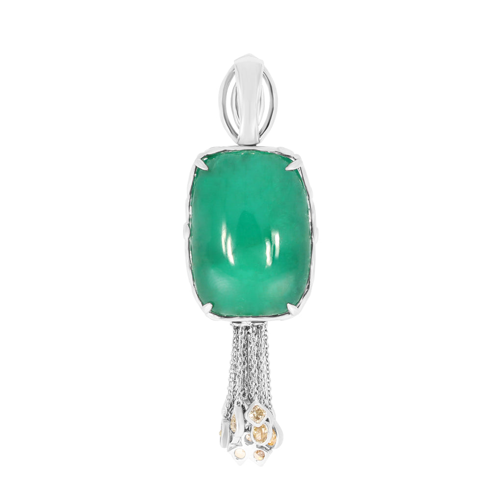 GRS Certified 47 carats natural emerald pendant