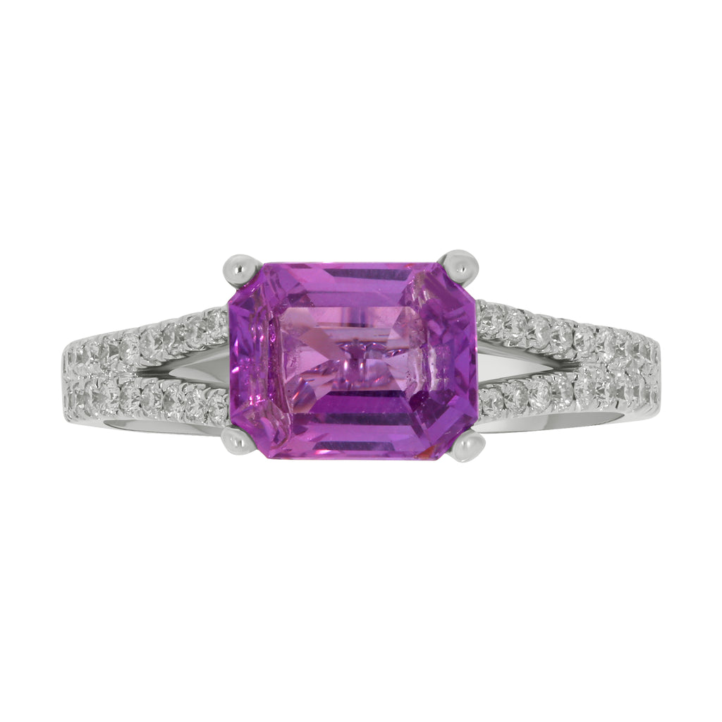 Split Purple Sapphire Ring