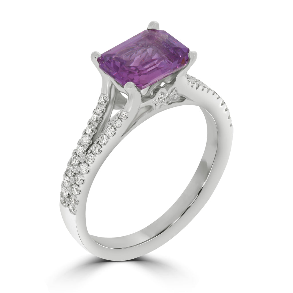 Split Purple Sapphire Ring
